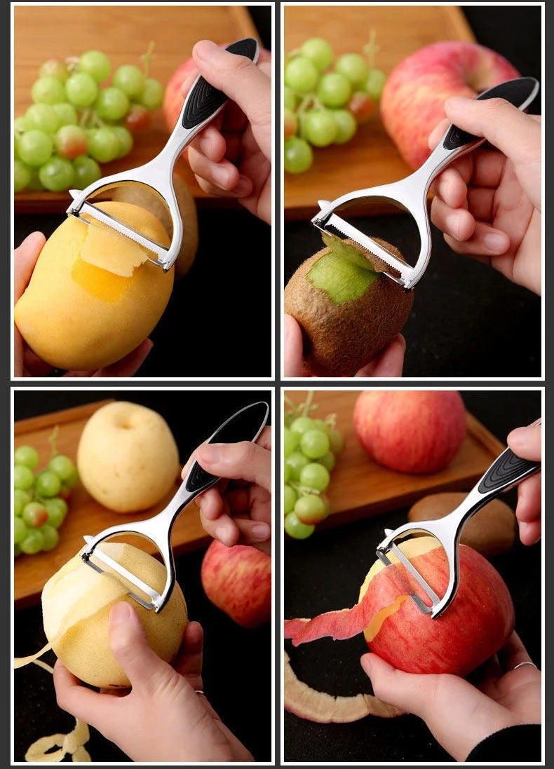 Stainless Steel Vegetable Peeler – Multi-Function Swivel Blade for Potatoes, Carrots, Fruit