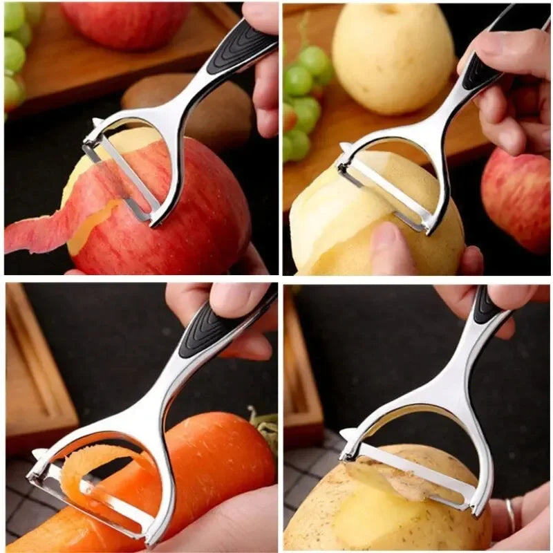 Stainless Steel Vegetable Peeler – Multi-Function Swivel Blade for Potatoes, Carrots, Fruit