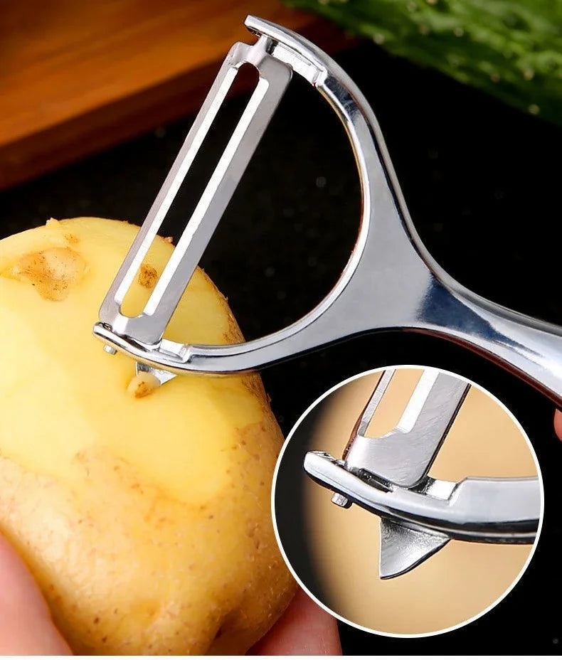 Stainless Steel Vegetable Peeler – Multi-Function Swivel Blade for Potatoes, Carrots, Fruit