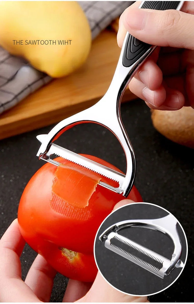 Stainless Steel Vegetable Peeler – Multi-Function Swivel Blade for Potatoes, Carrots, Fruit