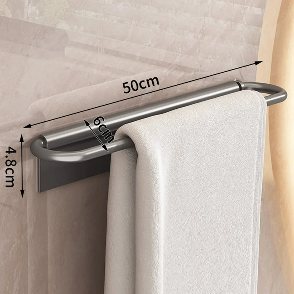 Minimalist Wall-Mounted Towel Rack – Sleek Bathroom & Kitchen Organizer