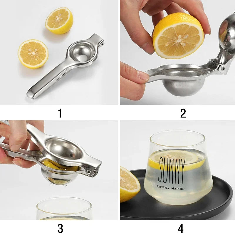 Stainless Steel Lemon Squeezer – Manual Citrus Juicer for Kitchen