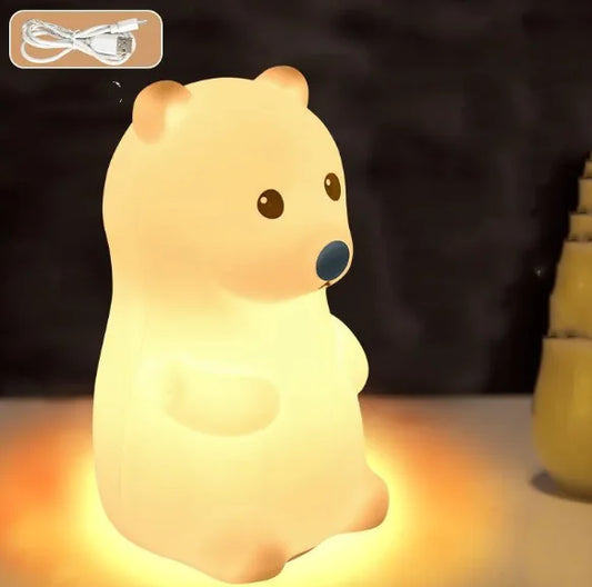 Soft Silicone Night Light for Kids – Gentle Glow & Stress-Relief Toy