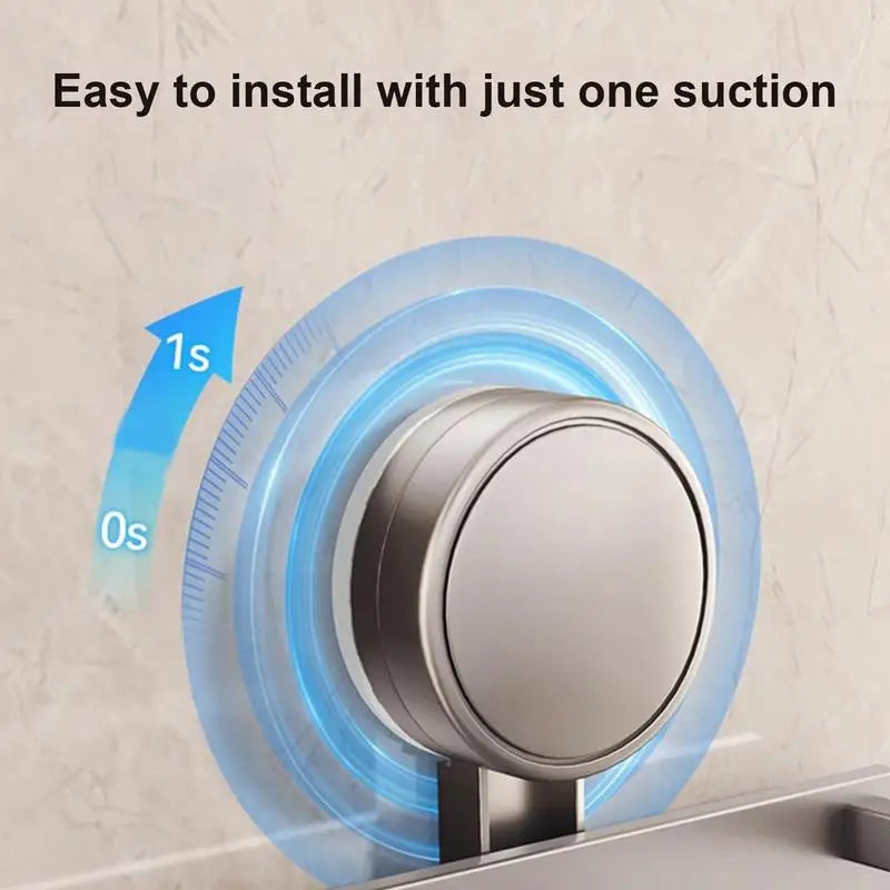 Minimal Suction Bathroom Shelf – Wall-Mounted Aluminum Organizer