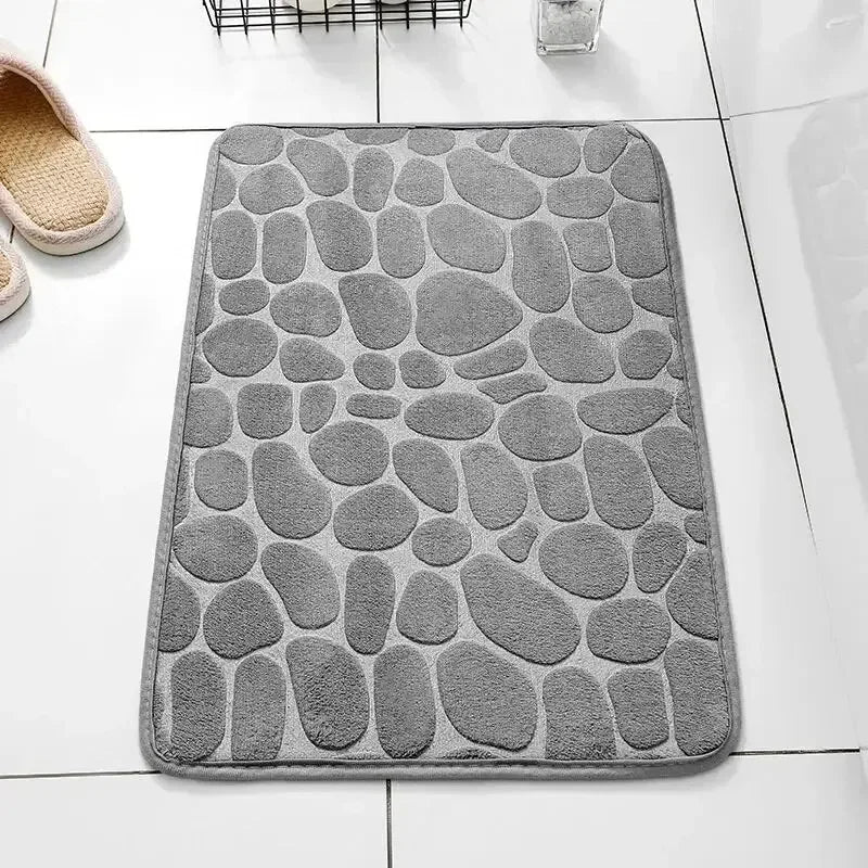 Memory Foam Cobblestone Mat – Soft Comfort Meets Minimal Design