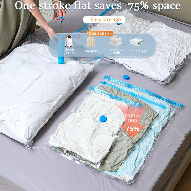 [3/5PCS] Vacuum Storage Bags – Smart Way to Store Clothes & Bedding