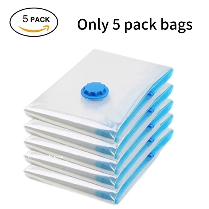 [3/5PCS] Vacuum Storage Bags – Smart Way to Store Clothes & Bedding