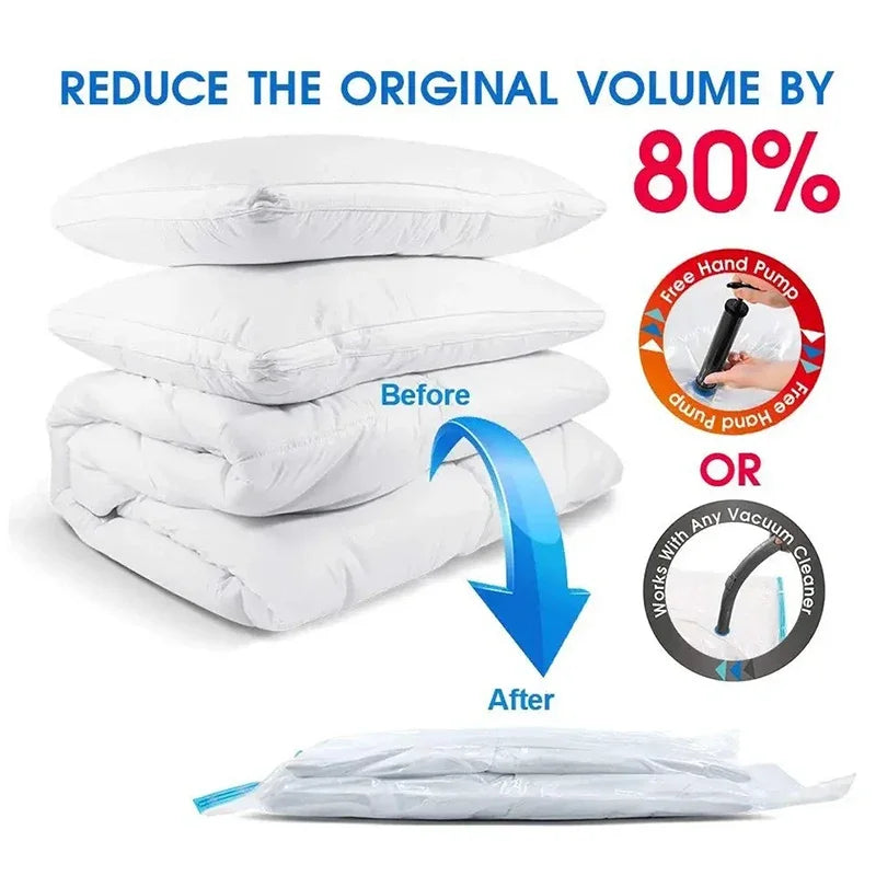 [3/5PCS] Vacuum Storage Bags – Smart Way to Store Clothes & Bedding