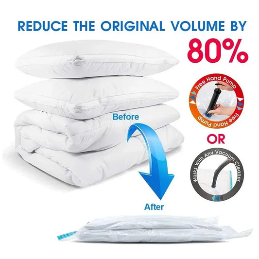 [3/5PCS] Vacuum Storage Bags – Smart Way to Store Clothes & Bedding