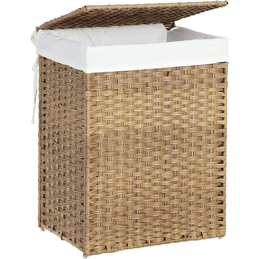 SONGMICS 23.8 Gal Natural Laundry Hamper – Spacious, Stylish, and Sustainable