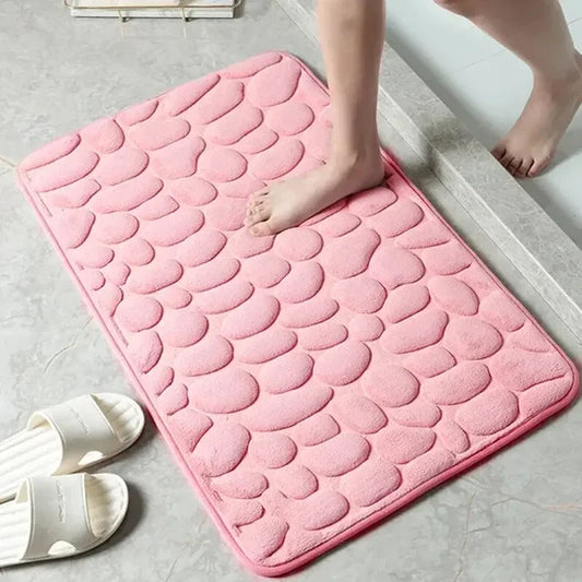 Memory Foam Cobblestone Mat – Soft Comfort Meets Minimal Design