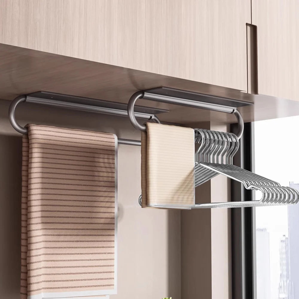Minimalist Wall-Mounted Towel Rack – Sleek Bathroom & Kitchen Organizer
