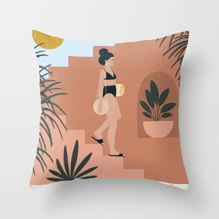 Abstract Oil Painting Pillowcase Cover